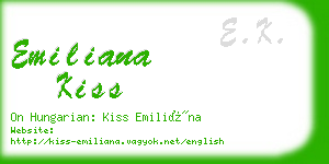 emiliana kiss business card